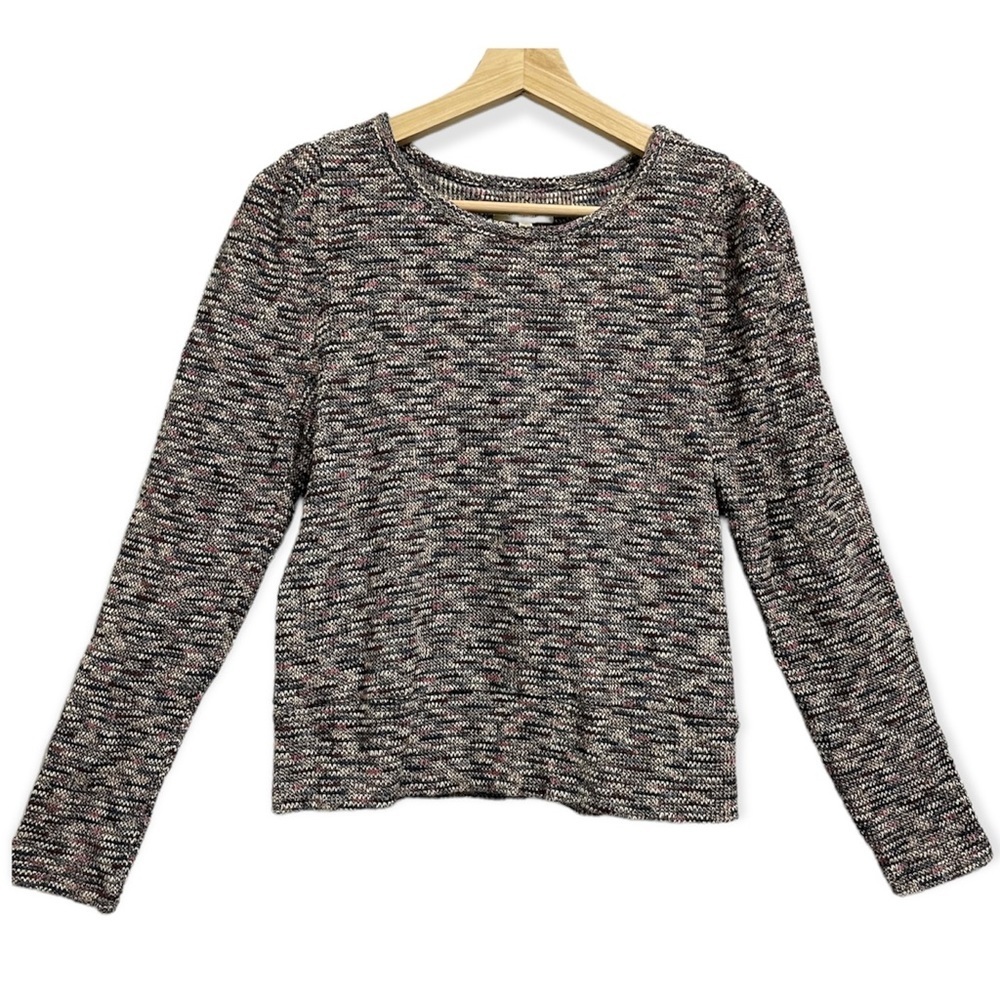 Madewell Knit Sweater Cotton Woven Long Sleeve Multicolored Womens Small S